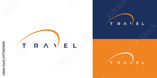 Modern and unique travel logo design