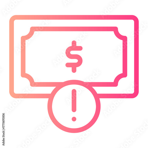 economic crisis gradient icon