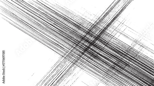 Black lines crossing white background abstract