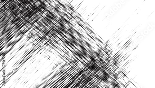 Black lines crisscrossing white background abstract texture