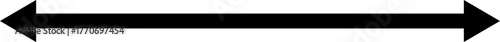 Black double headed arrow pointing left and right