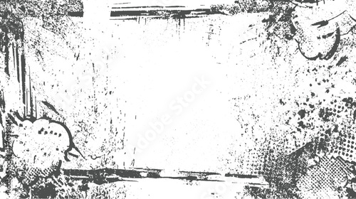 Grungy distressed abstract frame with dark splatters and textures grunge