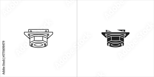 Two serial ports, one in black and one in white