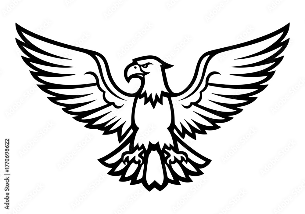 Obraz premium illustration of an eagle with its wings fully spread