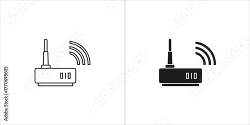 Illustration of a wireless router, a device that provides wireless internet access