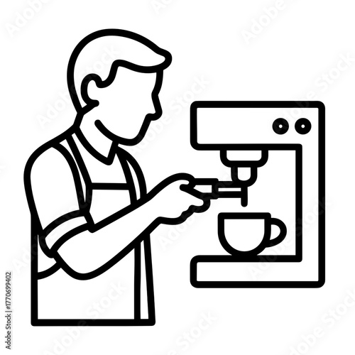 Minimal line icon of wine glass and grape bunch, symbolizing viticulture, wine tasting, and vineyard production