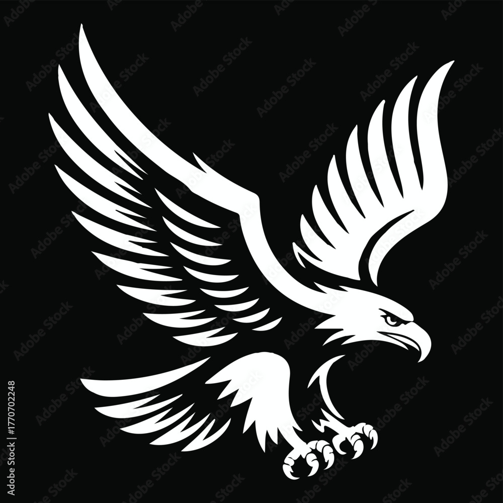 Obraz premium Modern Platinum Eagle Emblem Logo for Corporate Identity