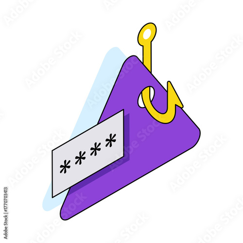 An editable design icon of password spoofing 