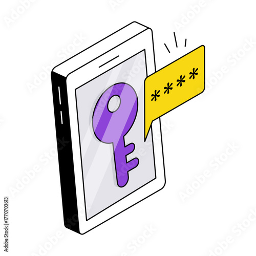 An icon design of secure mobile chat