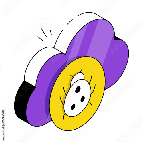 Creative design icon of cloud bug