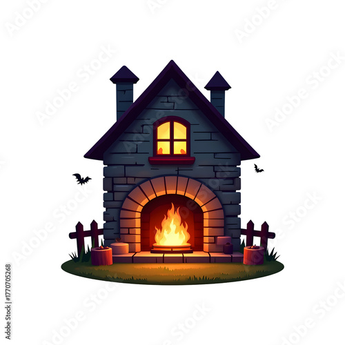 Dark and Spooky House Halloween Decorations