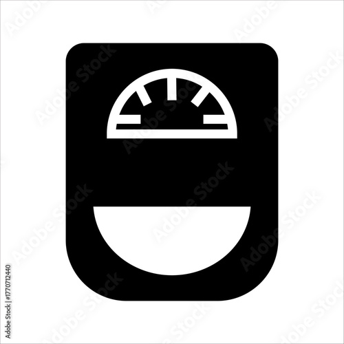 weight scale icon black