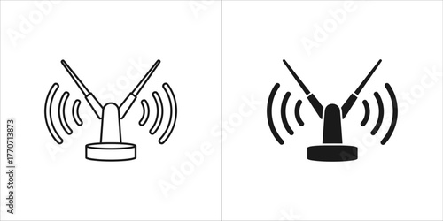 Antenna icon in vector style for web design and mobile app