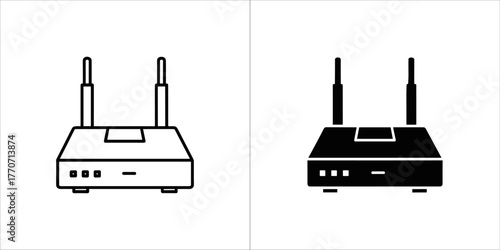 Router icon in vector style for web design and mobile app