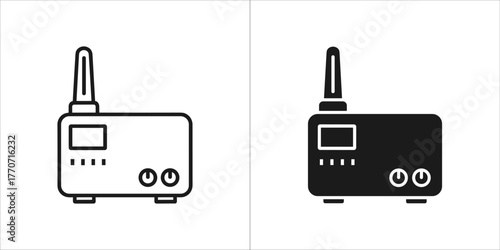 Wireless router vector illustration for web design and mobile app