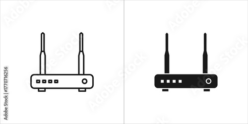 Wireless router vector illustration for web design and mobile app