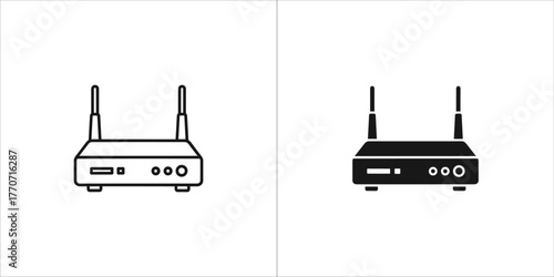 Wireless router icon, vector illustration, simple style design