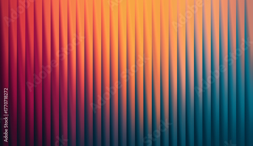 Vibrant gradient abstract background with orange blue vertical lines