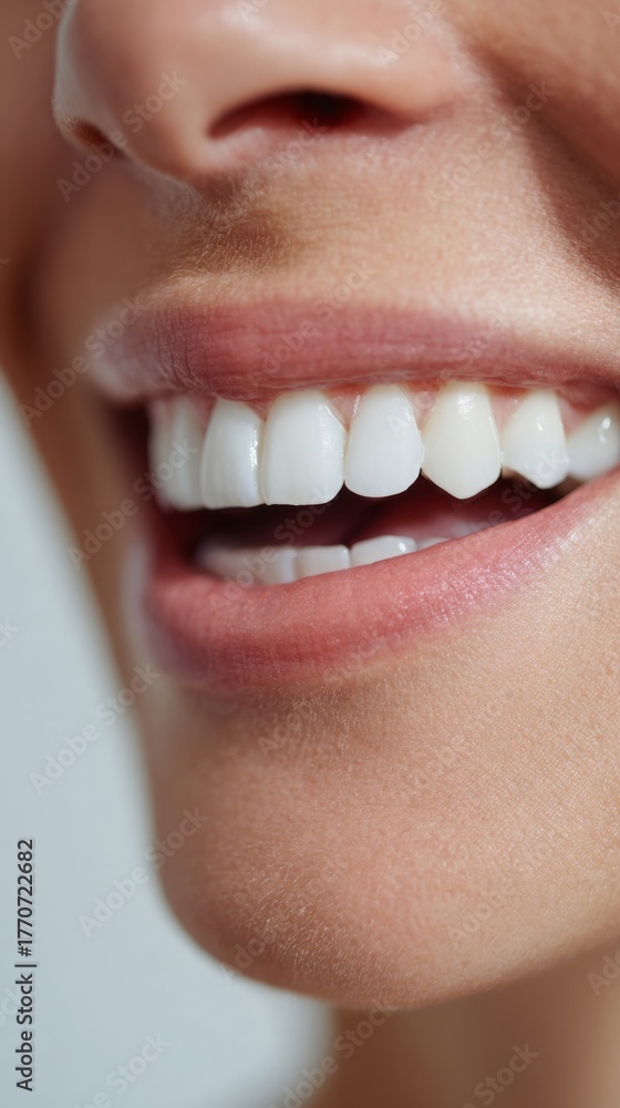 Obraz premium Radiant smile of a Caucasian woman, essence of joy on World Laughter Day, dental harmony and vibrant delight