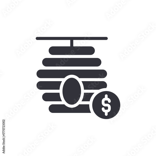 Hive With Dollar Sign Honey Harvest Investment Concept