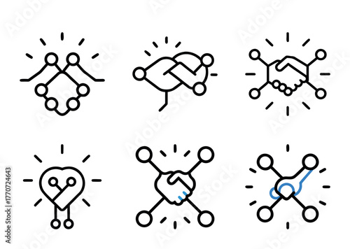 Funny cartoon monster and animal crowd vector illustration set with seamless pattern