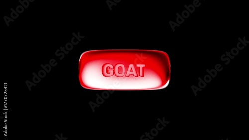 Red Crystal Alert Notification Button for Social Media