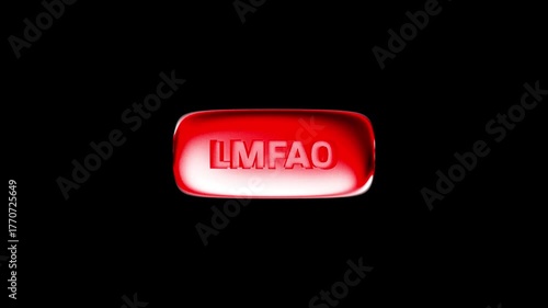 Red Crystal Alert Notification Button for Social Media