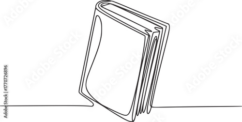 Open book standing with visible pages literature reading