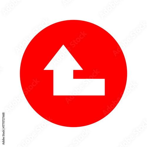 red bigroun traffic sign icon