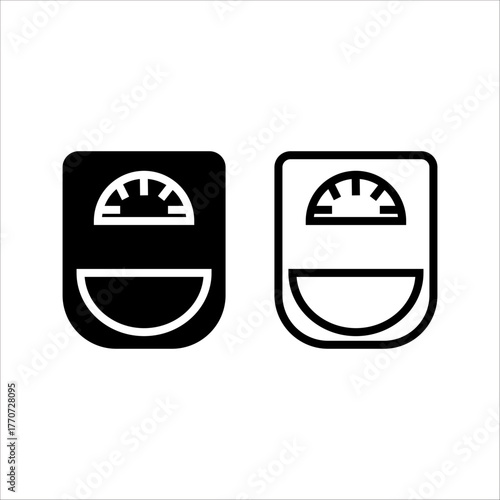 weight scale icon set