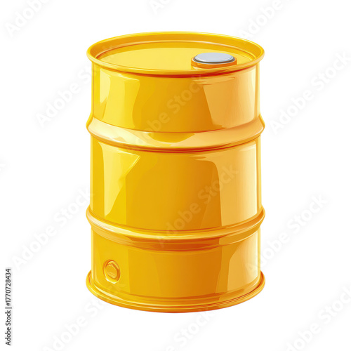 Yellow barrel isolated on a clean background