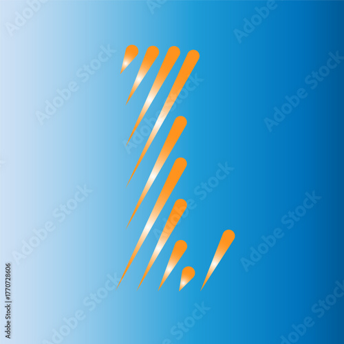 Modern letter z logo design with dynamic concept on blue gradient background for branding