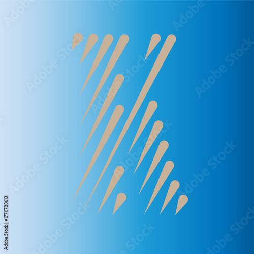 Stylish letter k logo design with modern and dynamic concept on blue gradient background