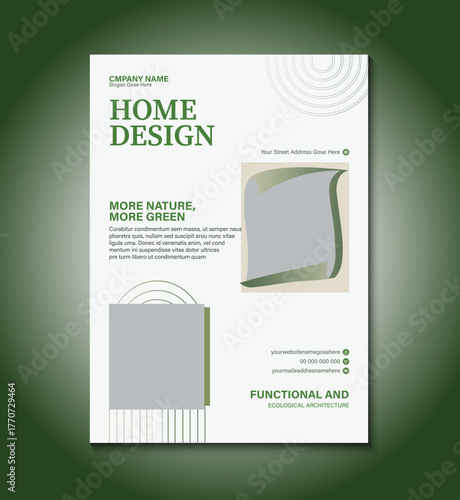 Clean and minimalist flyer design for modern interior and home styling promotions. Perfect for creative studios, home decor brands, and real estate advertisements.