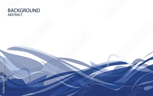 Minimalist Blue Wave Illustration – Presentation Backdrop
