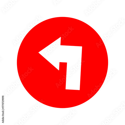 red bigroun traffic sign icon