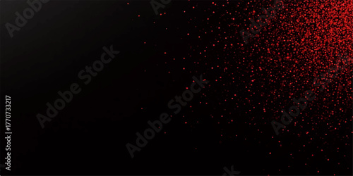 Abstract dark background with a vibrant glowing red and orange glitter explosion on the right side