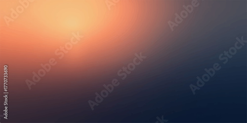 Abstract pixelated background with warm orange and cool blue tones evoking sunset or sunrise