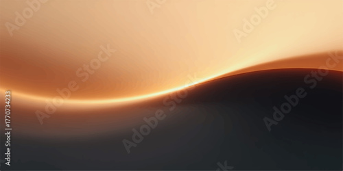 Softly glowing golden wave against a dark background with subtle texture and light gradient
