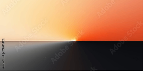 Abstract geometric gradient background with warm orange and cool gray tones