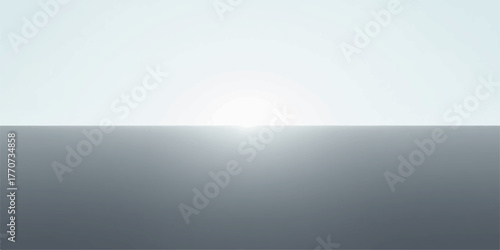 Abstract geometric background with a bright white light emanating from the horizon