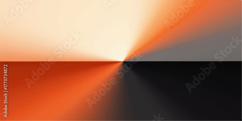 Abstract radial gradient background with warm and cool color transitions and geometric pixelated effect