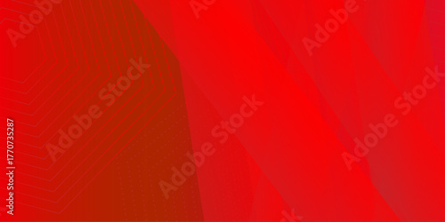 Red gradient banner background. abstract texture digital bright cover. Red polygonal background with golden lines. Landing page dynamic cover. Diagonal strips pattern. . Vector illustration .

