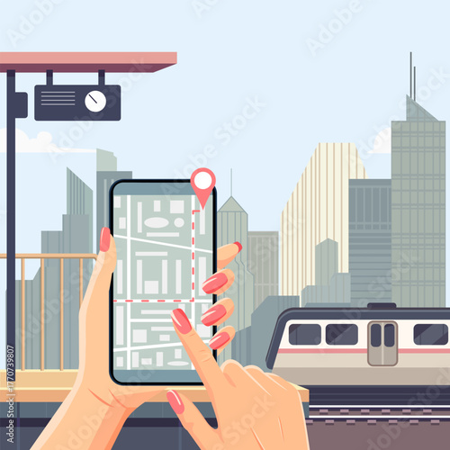 Train Railway Navigation Route Map City Travel