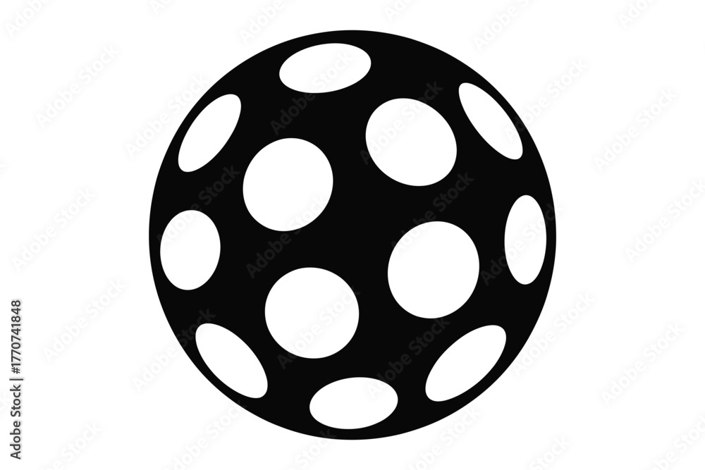 Fototapeta premium Black easter egg with white polka dots