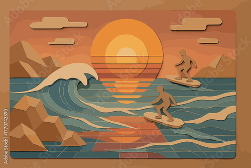 Cyrillic tidal skimming no gradients balanced vector dreamscape icon captions neon speech