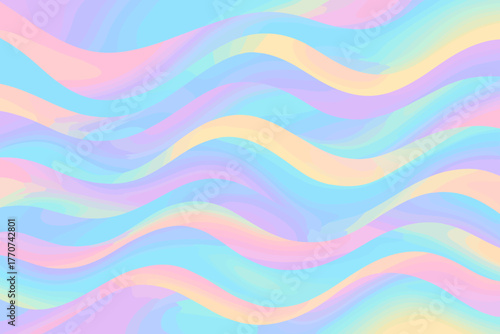 No flat labels illustration shifts waves colors letters chinese holographic icon pastel