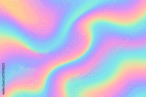 Labels wavy holographic vector illustration texture text icon full abstract illusion no