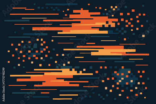 Warm emojis glitch negative cyrillic no colors background vector numbers digital icon