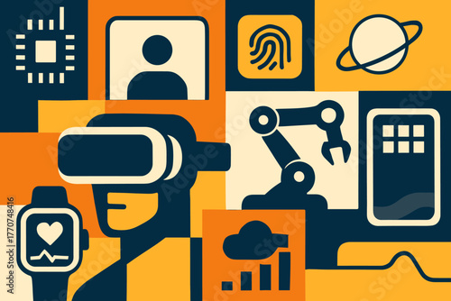 Silhouettes vector no icon tech speech letters captions emojis chinese characters numbers